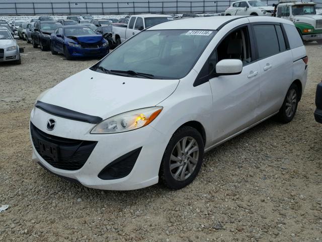 JM1CW2BL1C0132820 - 2012 MAZDA 5 WHITE photo 2