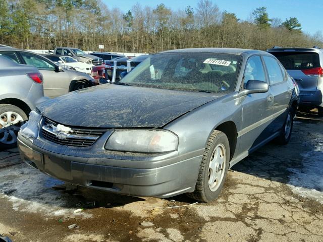 2G1WF55E259332604 - 2005 CHEVROLET IMPALA GRAY photo 2