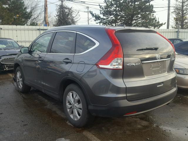 2HKRM4H75EH669850 - 2014 HONDA CR-V EXL GRAY photo 3