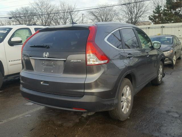 2HKRM4H75EH669850 - 2014 HONDA CR-V EXL GRAY photo 4