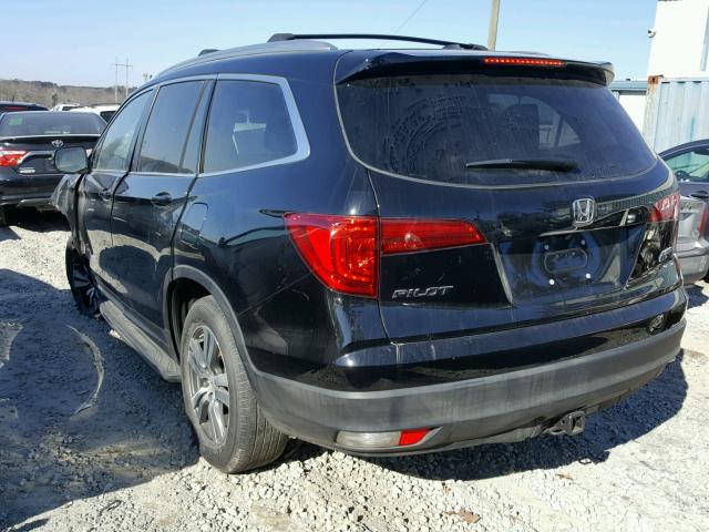 5FNYF6H8XGB120477 - 2016 HONDA PILOT EXL BLACK photo 3