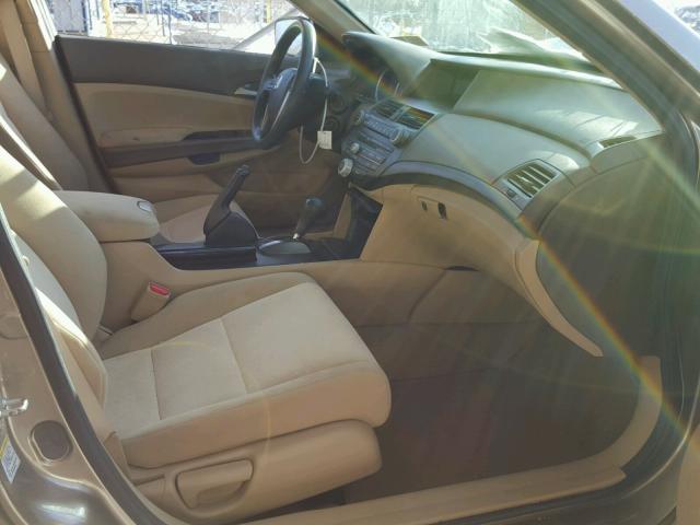 1HGCP2F30AA129777 - 2010 HONDA ACCORD LX TAN photo 5