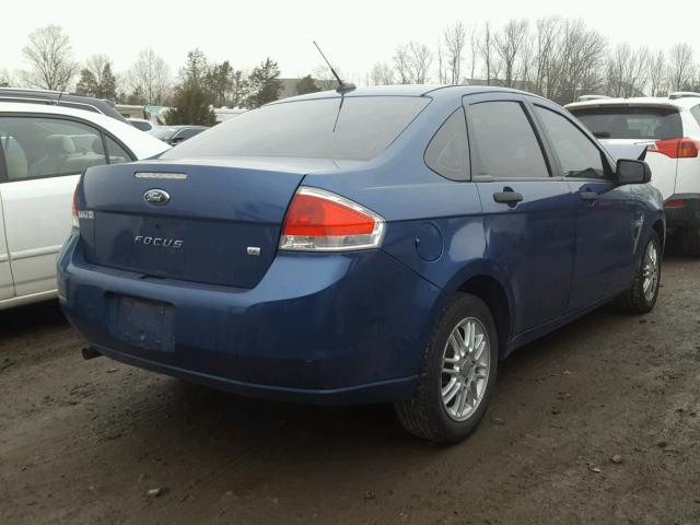 1FAHP35NX8W139829 - 2008 FORD FOCUS SE BLUE photo 4