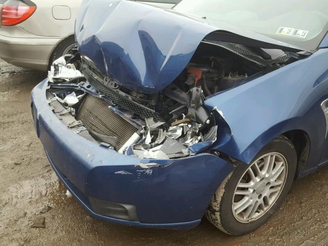 1FAHP35NX8W139829 - 2008 FORD FOCUS SE BLUE photo 9