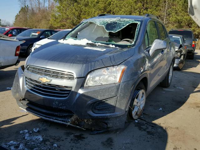 KL7CJLSB7FB076397 - 2015 CHEVROLET TRAX 1LT BLUE photo 2