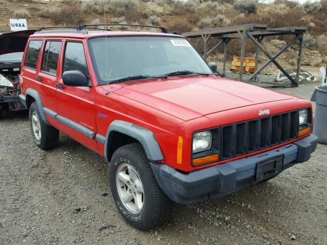 1J4FJ68S6VL521160 - 1997 JEEP CHEROKEE S RED photo 1