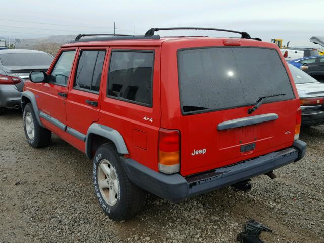 1J4FJ68S6VL521160 - 1997 JEEP CHEROKEE S RED photo 3