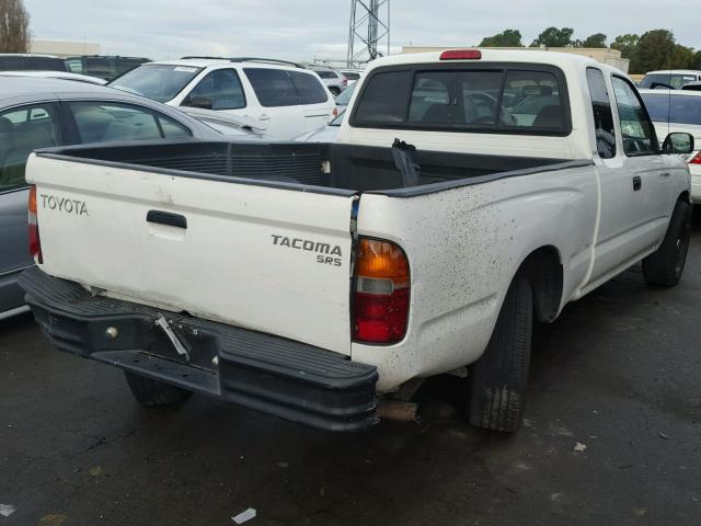 4TAVL52NXXZ536734 - 1999 TOYOTA TACOMA XTR WHITE photo 4