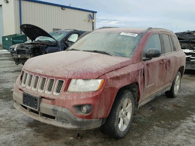 1C4NJDBB1CD655192 - 2012 JEEP COMPASS SP MAROON photo 2