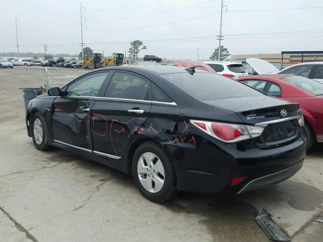 KMHEC4A40CA031524 - 2012 HYUNDAI SONATA HYB BLACK photo 3