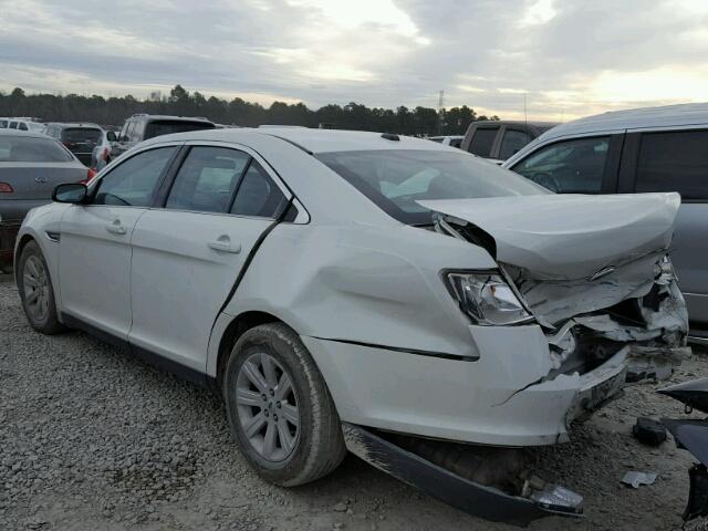 1FAHP2DW0BG104383 - 2011 FORD TAURUS SE WHITE photo 3