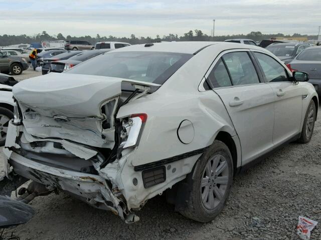 1FAHP2DW0BG104383 - 2011 FORD TAURUS SE WHITE photo 4