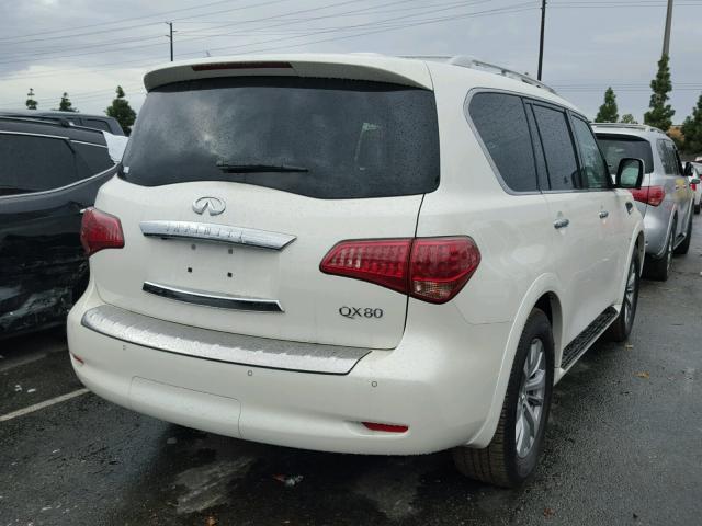 JN8AZ2ND8H9830805 - 2017 INFINITI QX80 BASE WHITE photo 4