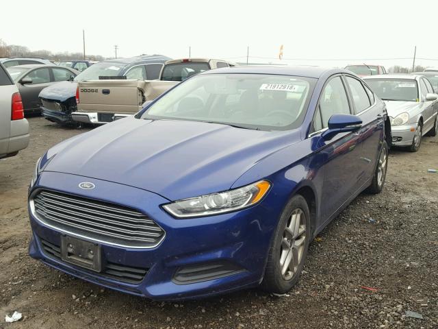 3FA6P0H71DR124748 - 2013 FORD FUSION SE BLUE photo 2