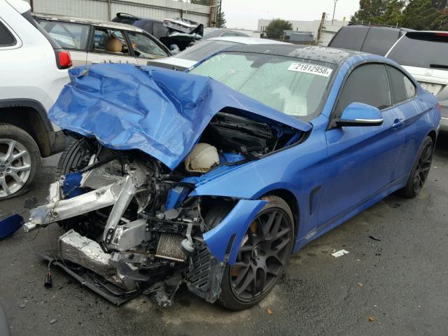 WBA3N7C59EF719411 - 2014 BMW 428 I BLUE photo 2