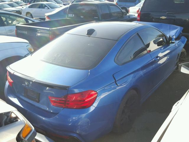 WBA3N7C59EF719411 - 2014 BMW 428 I BLUE photo 4