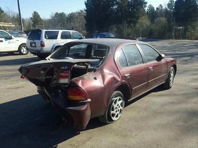 JN1CA21D4XM412466 - 1999 NISSAN MAXIMA GLE BURGUNDY photo 4