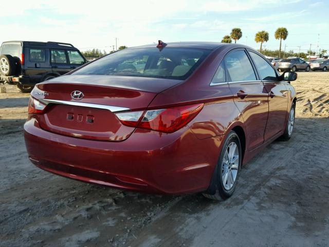 5NPEB4AC6CH318566 - 2012 HYUNDAI SONATA GLS RED photo 4