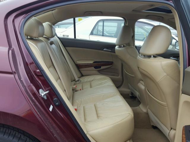 1HGCP36818A001799 - 2008 HONDA ACCORD EXL RED photo 6