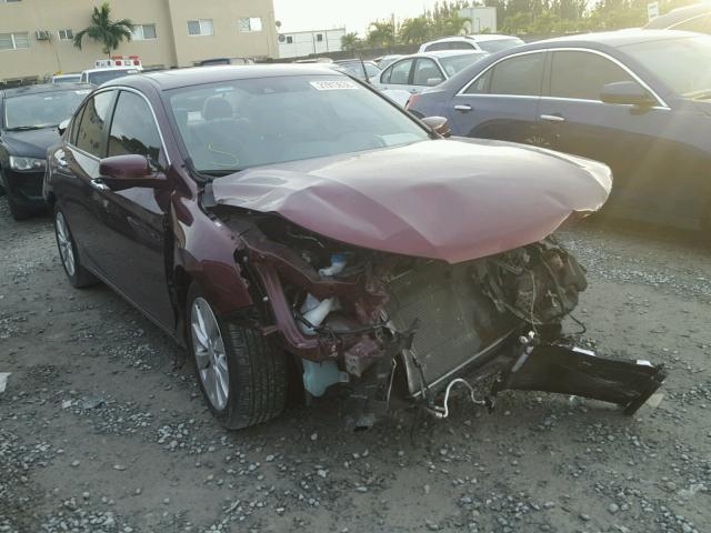 1HGCR2F87FA264591 - 2015 HONDA ACCORD EXL BURGUNDY photo 1