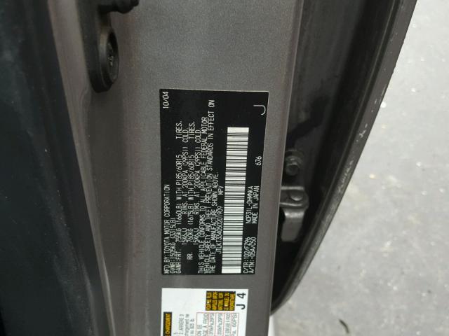 JTLKT334050201909 - 2005 TOYOTA SCION XB 灰色 照片 10