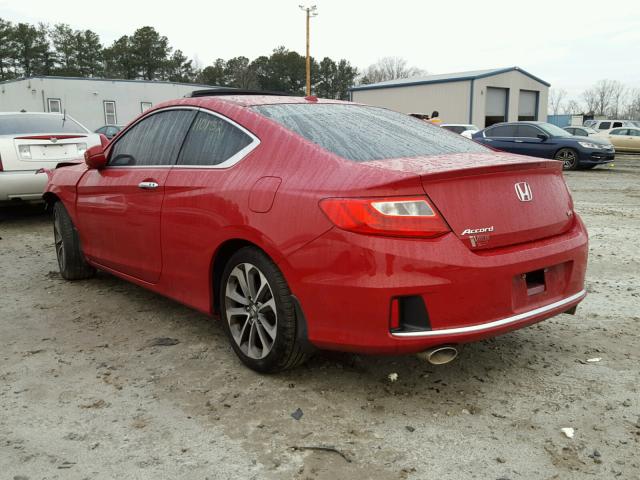 1HGCT2B89DA000941 - 2013 HONDA ACCORD EXL RED photo 3