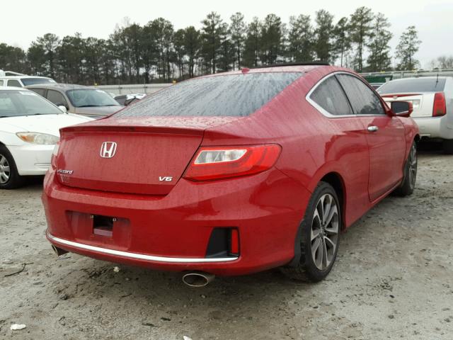 1HGCT2B89DA000941 - 2013 HONDA ACCORD EXL RED photo 4