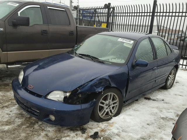 1G1JH52F127448262 - 2002 CHEVROLET CAVALIER L BLUE photo 2