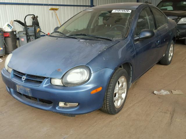 1B3ES56C92D633074 - 2002 DODGE NEON ES BLUE photo 2