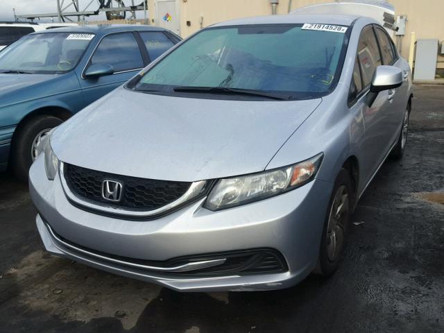 2HGFB2F5XDH511110 - 2013 HONDA CIVIC LX GRAY photo 2