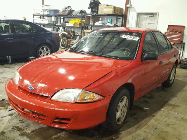 1G1JC524327432500 - 2002 CHEVROLET CAVALIER B RED photo 2