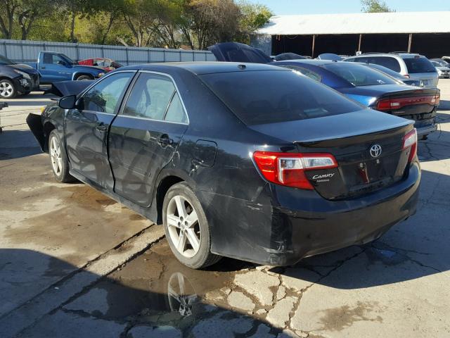 4T1BF1FK0DU225843 - 2013 TOYOTA CAMRY L BLACK photo 3