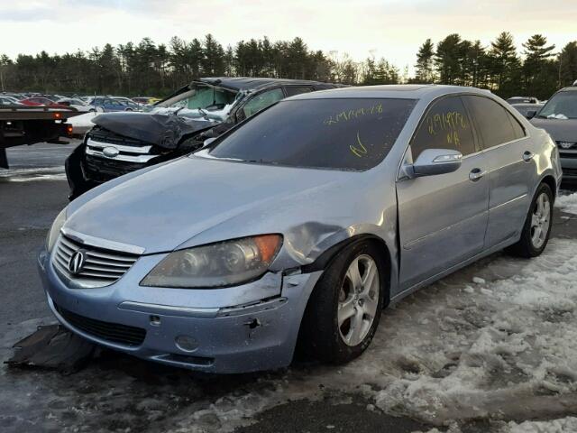 JH4KB16565C000925 - 2005 ACURA RL BLUE photo 2