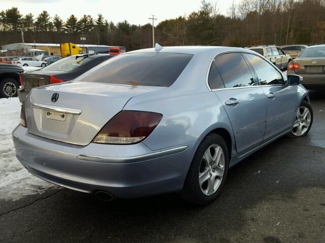 JH4KB16565C000925 - 2005 ACURA RL BLUE photo 4