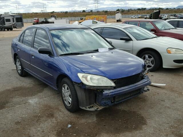 1HGES16495L002451 - 2005 HONDA CIVIC DX BLUE photo 1