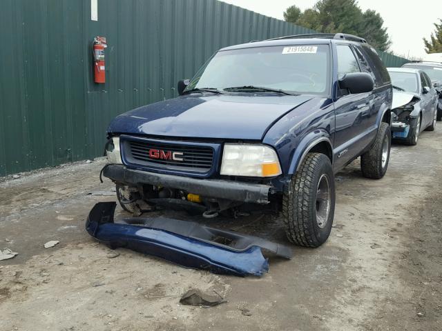 1GKCT18W9YK198911 - 2000 GMC JIMMY BLUE photo 2