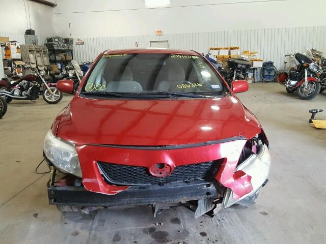 JTDBU4EE5AJ086216 - 2010 TOYOTA COROLLA BA RED photo 9