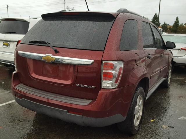 2CNDL13F076227796 - 2007 CHEVROLET EQUINOX LS RED photo 4