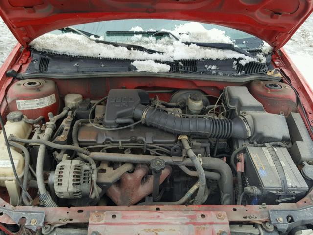 1G1JC524717115544 - 2001 CHEVROLET CAVALIER B RED photo 7