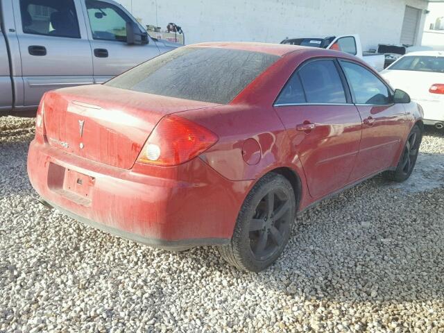 1G2ZF58B674190662 - 2007 PONTIAC G6 VALUE L RED photo 4