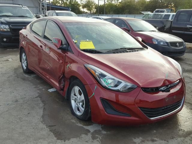 5NPDH4AE1EH491006 - 2014 HYUNDAI ELANTRA SE MAROON photo 1