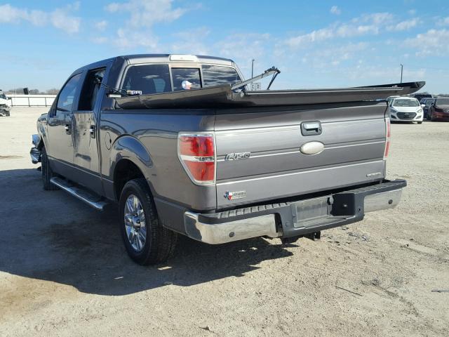 1FTEW1CM4CKD29804 - 2012 FORD F150 SUPER GRAY photo 3