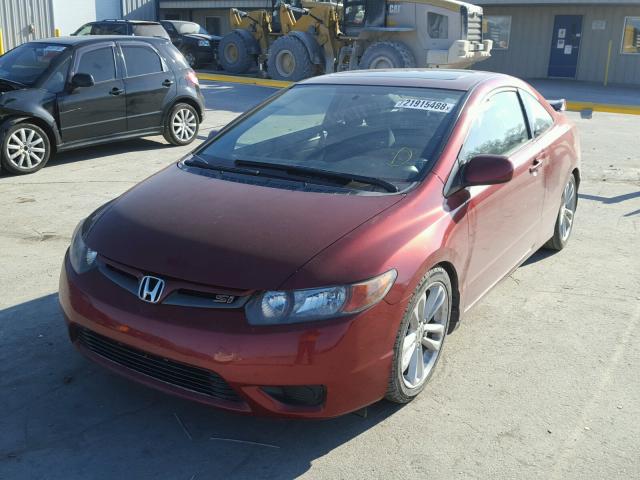 2HGFG21586H712886 - 2006 HONDA CIVIC SI RED photo 2