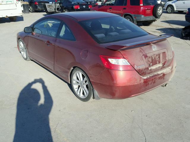 2HGFG21586H712886 - 2006 HONDA CIVIC SI RED photo 3