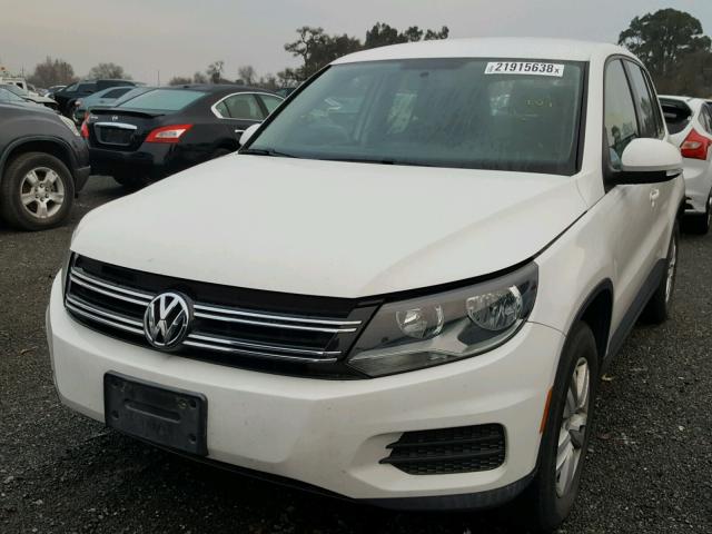 WVGBV7AX7DW534528 - 2013 VOLKSWAGEN TIGUAN S WHITE photo 2