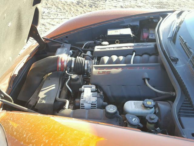 1G1YY25U975110750 - 2007 CHEVROLET CORVETTE ORANGE photo 7