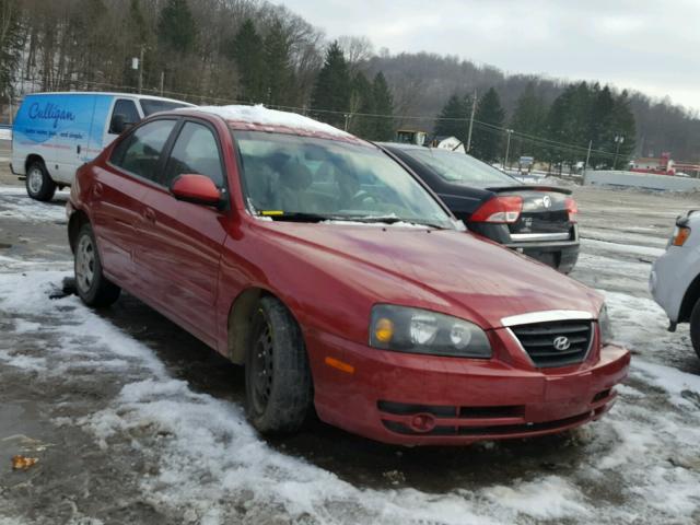 KMHDN46D44U717709 - 2004 HYUNDAI ELANTRA GL RED photo 1