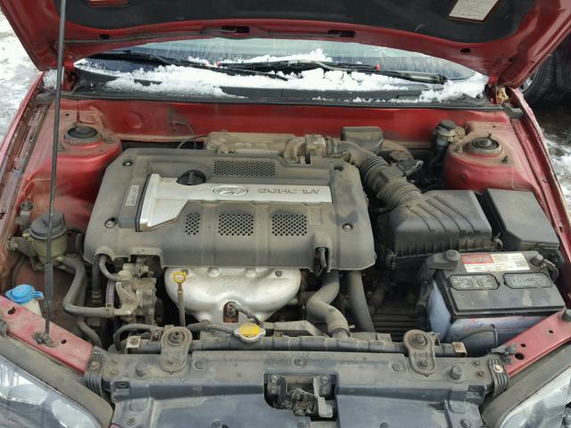 KMHDN46D44U717709 - 2004 HYUNDAI ELANTRA GL RED photo 7