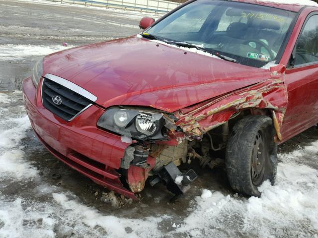 KMHDN46D44U717709 - 2004 HYUNDAI ELANTRA GL RED photo 9