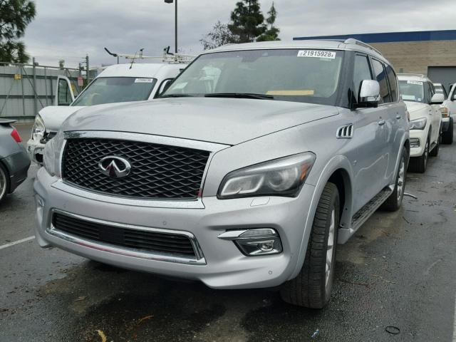 JN8AZ2NF5H9645886 - 2017 INFINITI QX80 BASE SILVER photo 2